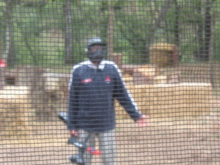  Nets securing the paintball field 